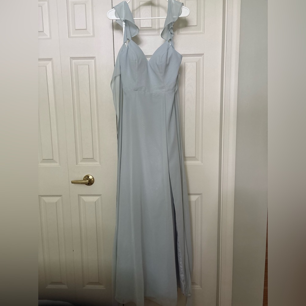 Azazie Everett Sky Blue Chiffon Dress